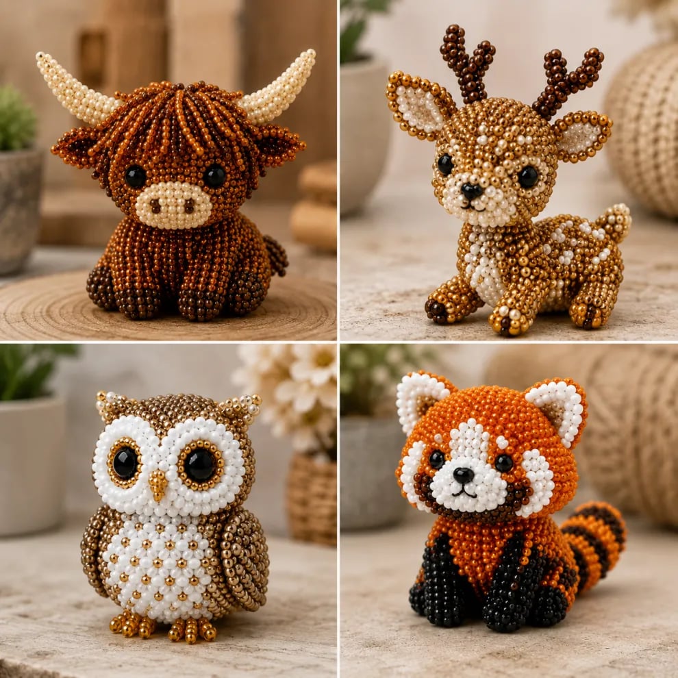 LAST DAY 70% OFF 🧵✨Petite 3D Beaded Animal Craft Kit