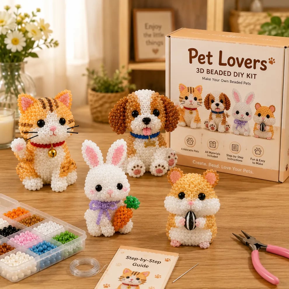 LAST DAY 70% OFF 🧵✨Petite 3D Beaded Animal Craft Kit