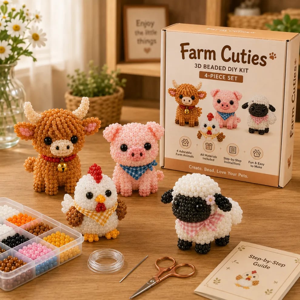 LAST DAY 70% OFF 🧵✨Petite 3D Beaded Animal Craft Kit