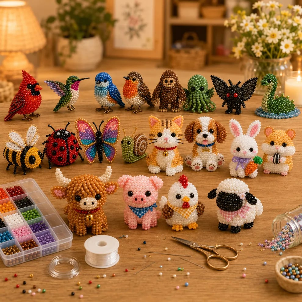 LAST DAY 70% OFF 🧵✨Petite 3D Beaded Animal Craft Kit
